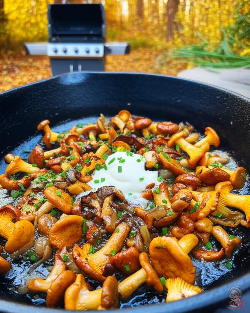 Nussige Waldpilzpfanne — Gasgrill