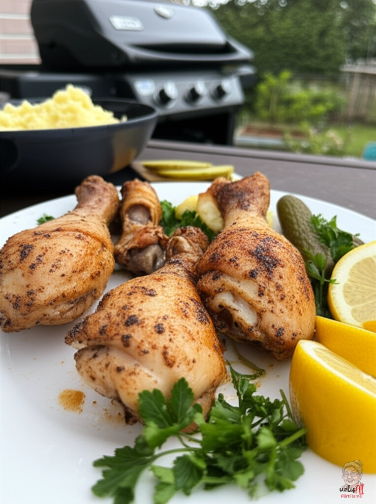 Goldene Zitronenkeulen — Gasgrill