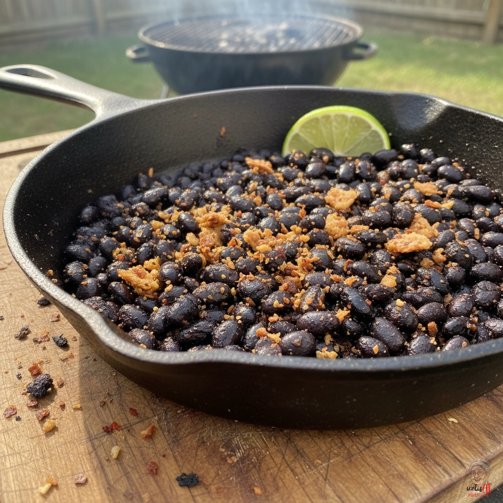 Jerk-Style Feuerbohnen — Kohlegrill