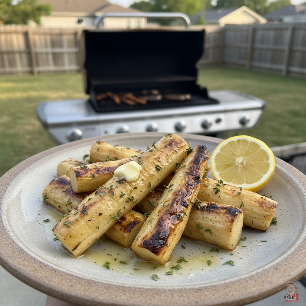 Zitronen-Butterwurzeln — Gasgrill