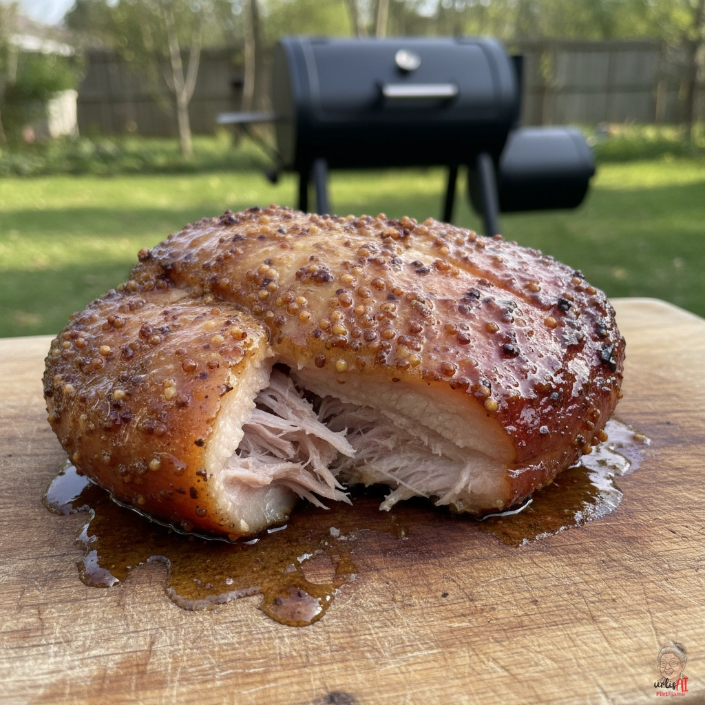Honigglasierte Rauchbacken — Smoker