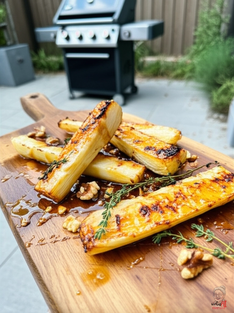 Honig Walnuss Sellerie — Gasgrill