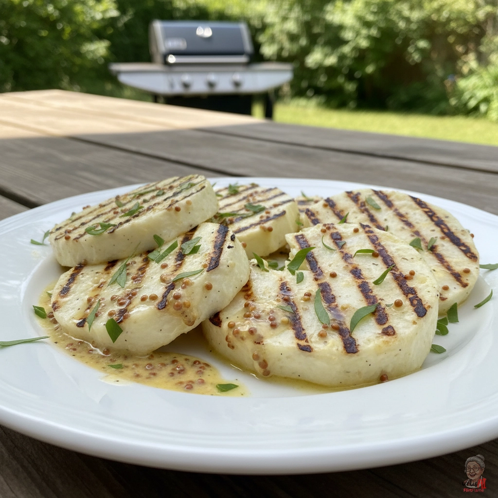 Senfbutter-Selleriesteaks — Gasgrill