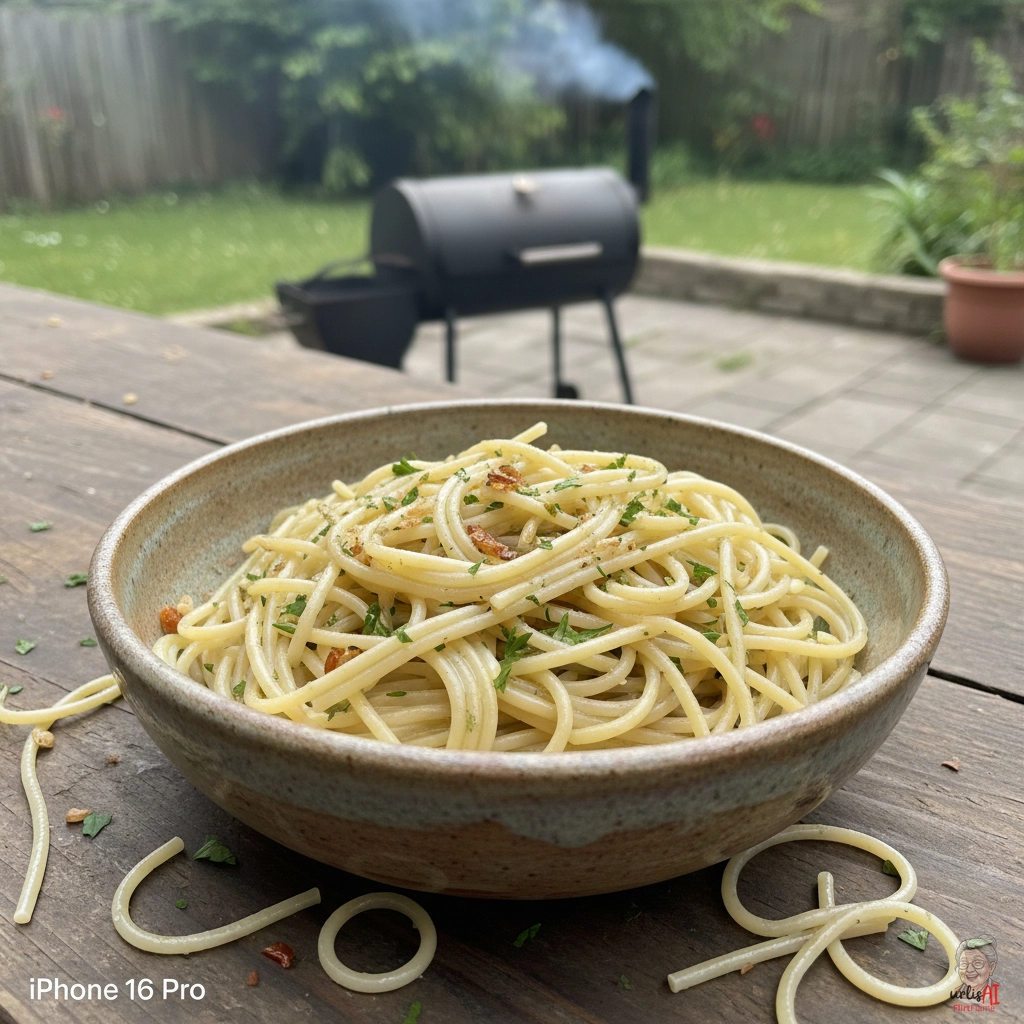 Rauchige Aglio-Spaghetti — Smoker