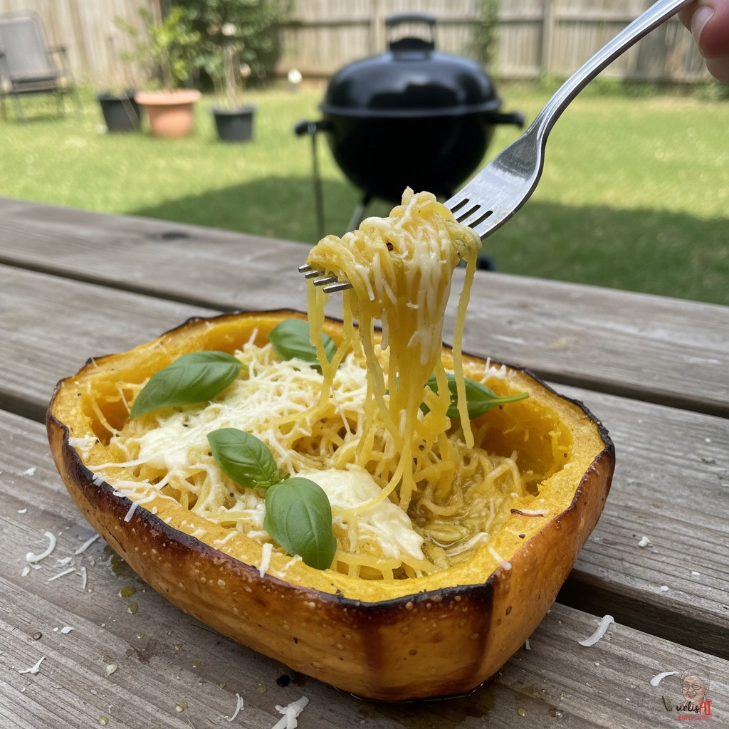 Parmesan Kürbisfäden — Kohlegrill