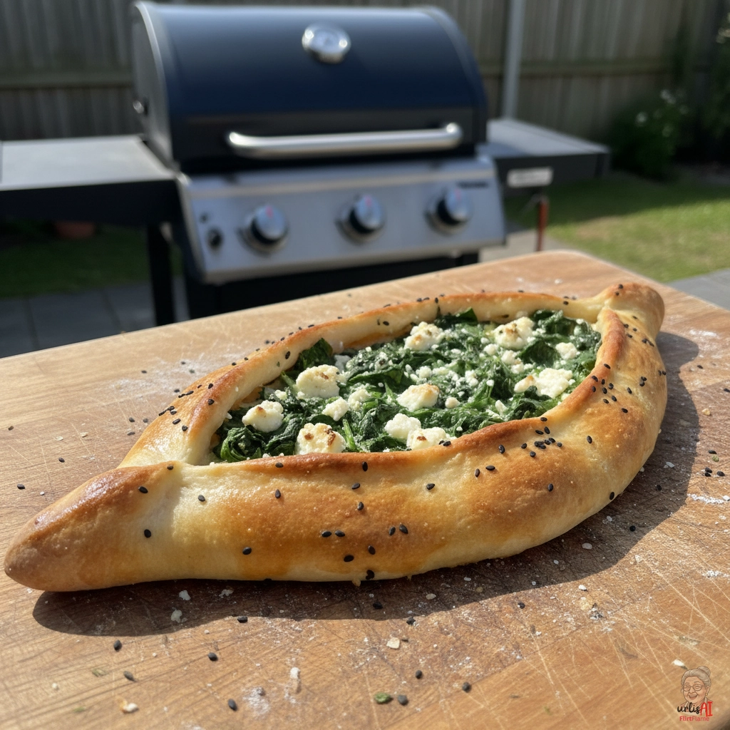 Anatolische Spinatschiffchen — Gasgrill