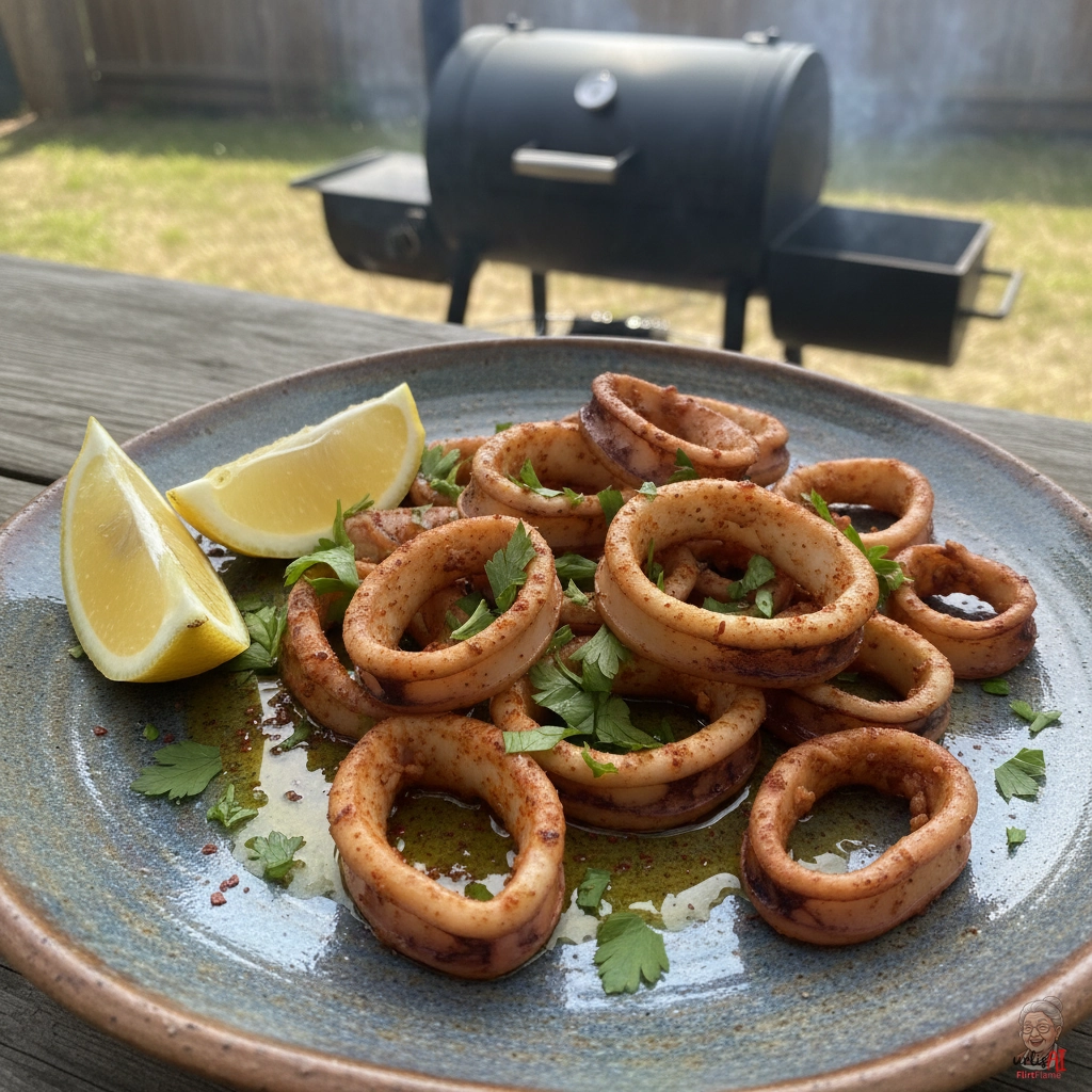 Andalusische Rauchcalamares — Smoker