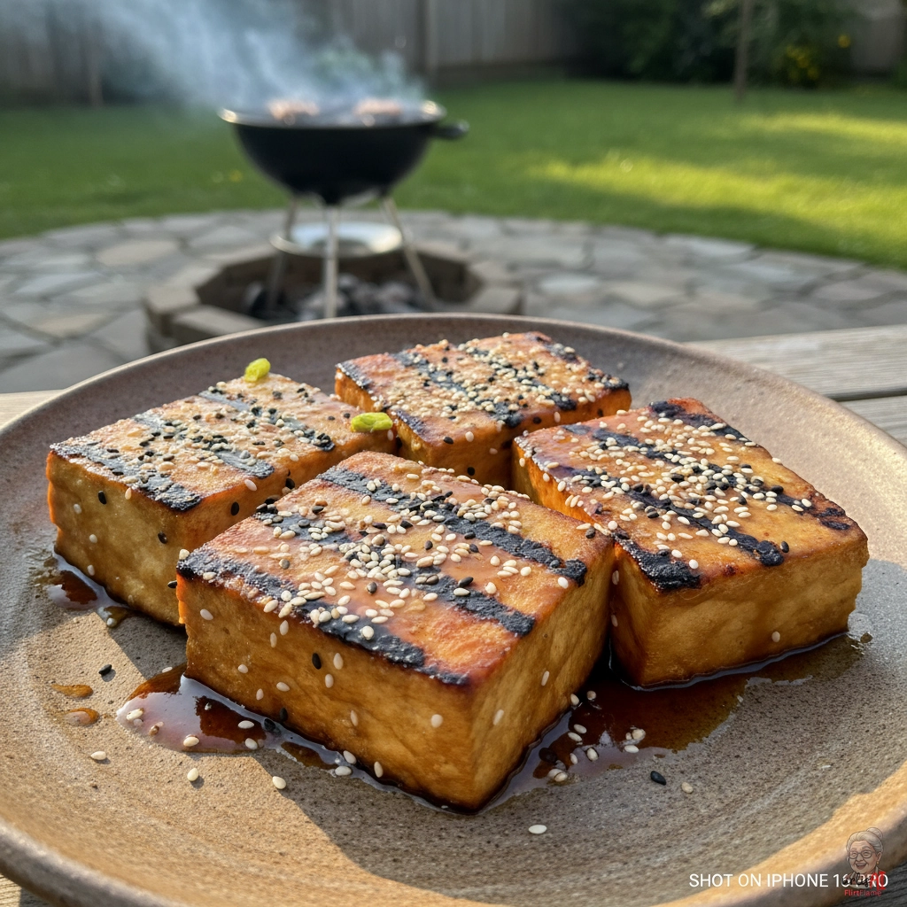 Teriyaki-Sesamtofu — Kohlegrill
